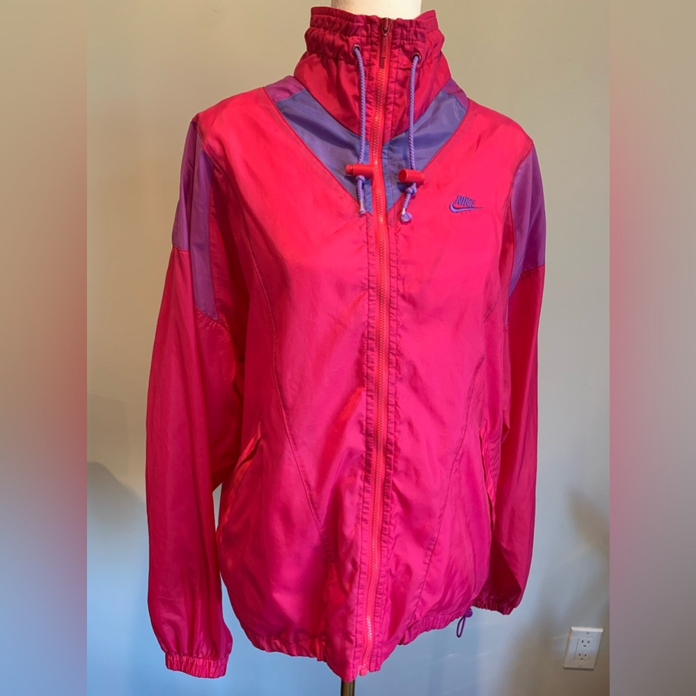 Vintage Retro Nikes Pink/Purple 80s Jacket SZ Medium